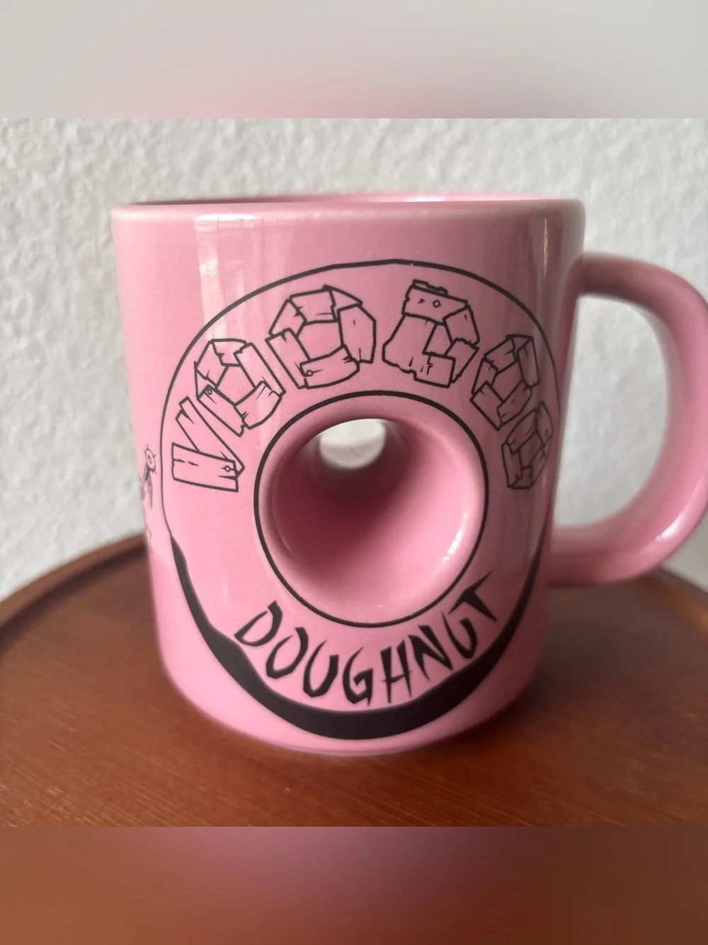 Voodoo Doughnut Pink Donut Hole Ceramic Coffee Mug